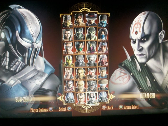 mortal kombat 9 characters select screen. Mortal Kombat 9 Character